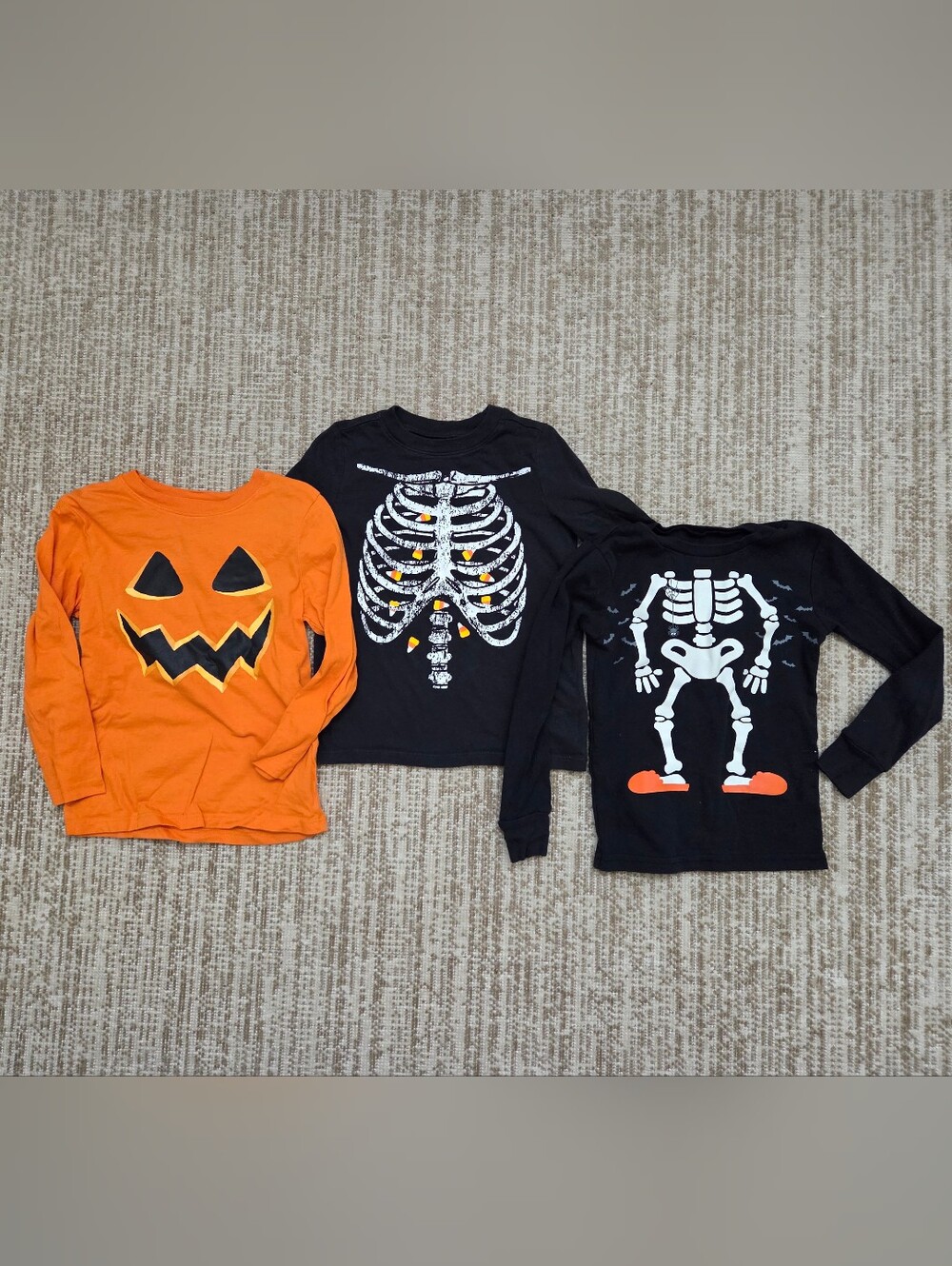 Boy Halloween Shirt Bundle - Pumpkin & Skeletons